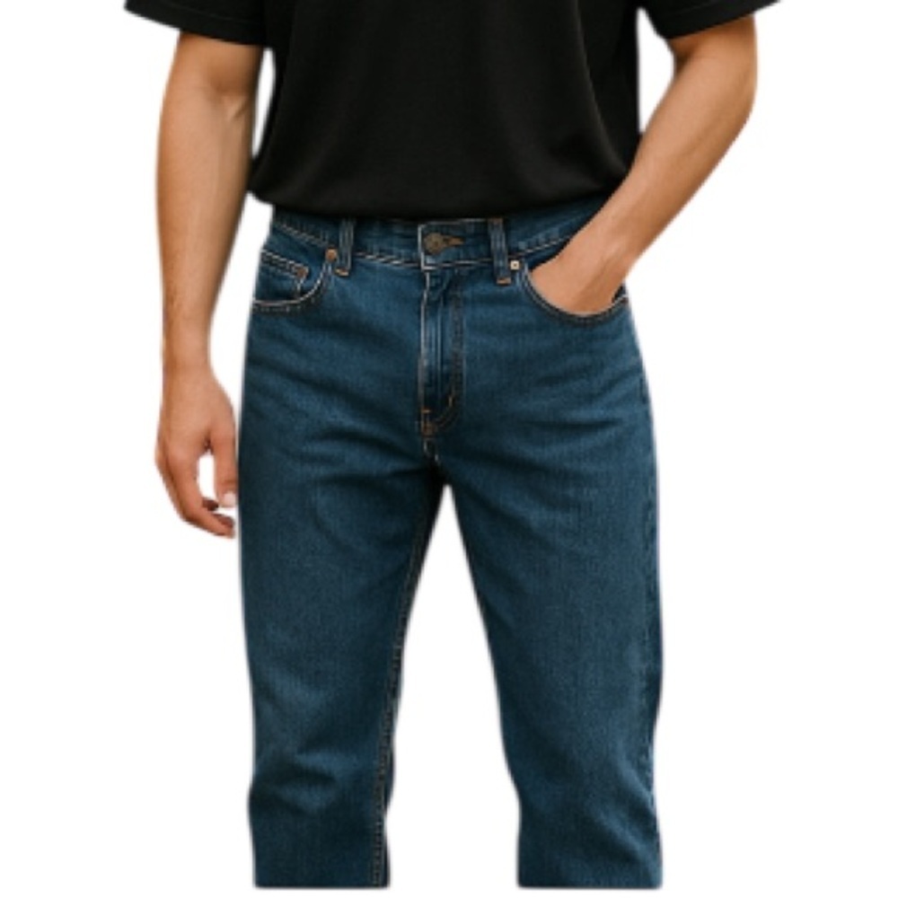 O’NEILL Mens Straight Leg Button Fly Jeans Blue Medium Wash Denim 5 Pocket 36
